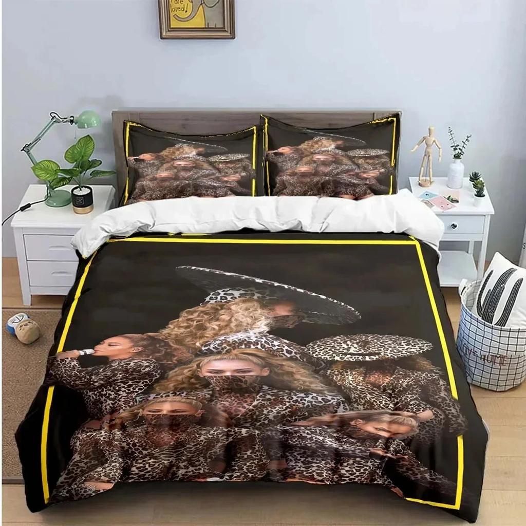 Роскошный Новый 3D Принт Поп Певица B-Beyonce Постельный Комплект Мальчики Девочки Пододеяльник Наволочка Мальчики Взрослые Домашний Текстиль
