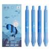 4PCS/Set 0.5mm Blue/Black Ink Erasable Pen Press Type Ballpoint Pen Creative Gel Pen  Student