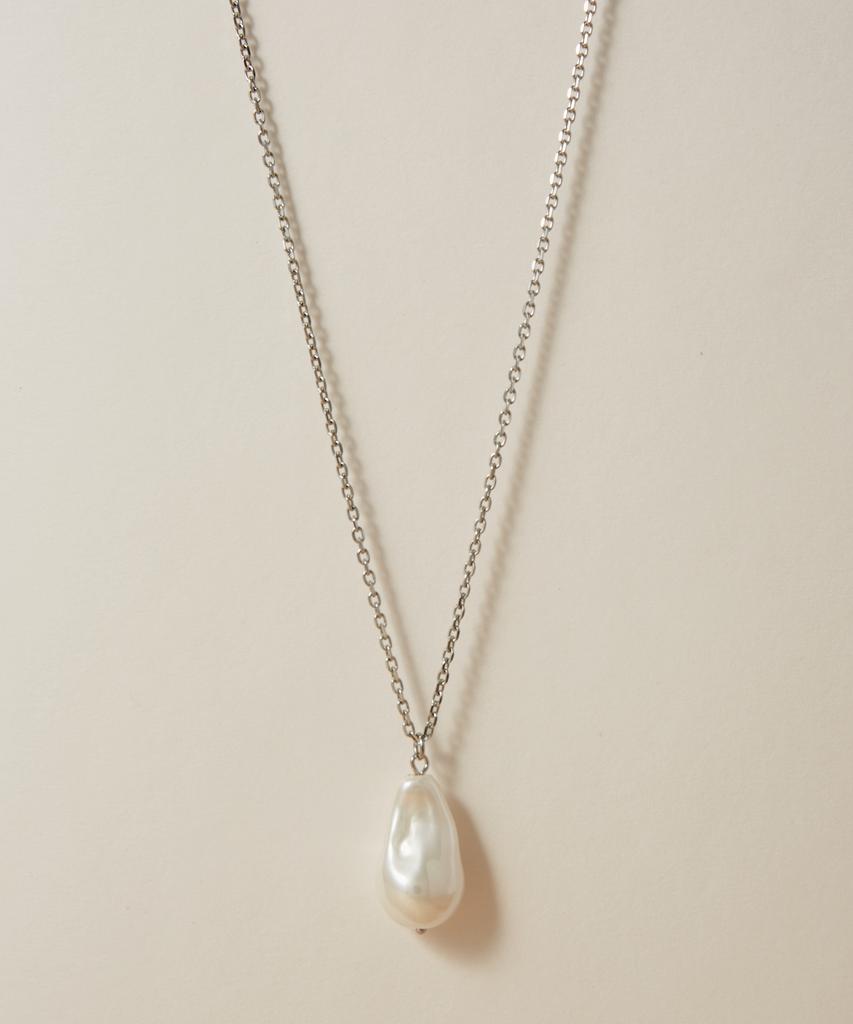 Новичок Токио Длинное ожерелье с жемчугом Tokyo Drop Pearl [Нержавеющая сталь] / Серебристый
