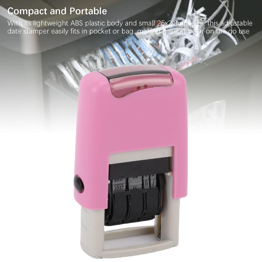Non Smudge Self Inking Stamper ABS Number Stamper Durable Adjustable Date Stamp Office Work