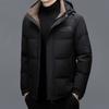Winter New Middle-aged and Elderly Down Jacket Men's Short Large Size White Duck Down Casual Thickened Coat Loose Cotton Jacket