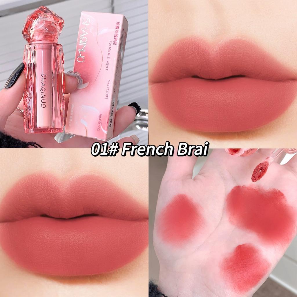 SHAQINUO Хлопковый матовый вельветовый мусс для губ