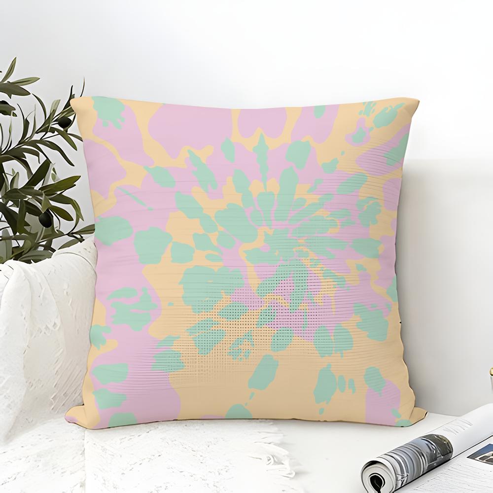 Trendy Color Block Tiedye Pillow Case linen pillow case sofa home decor cushion cover cushion cove