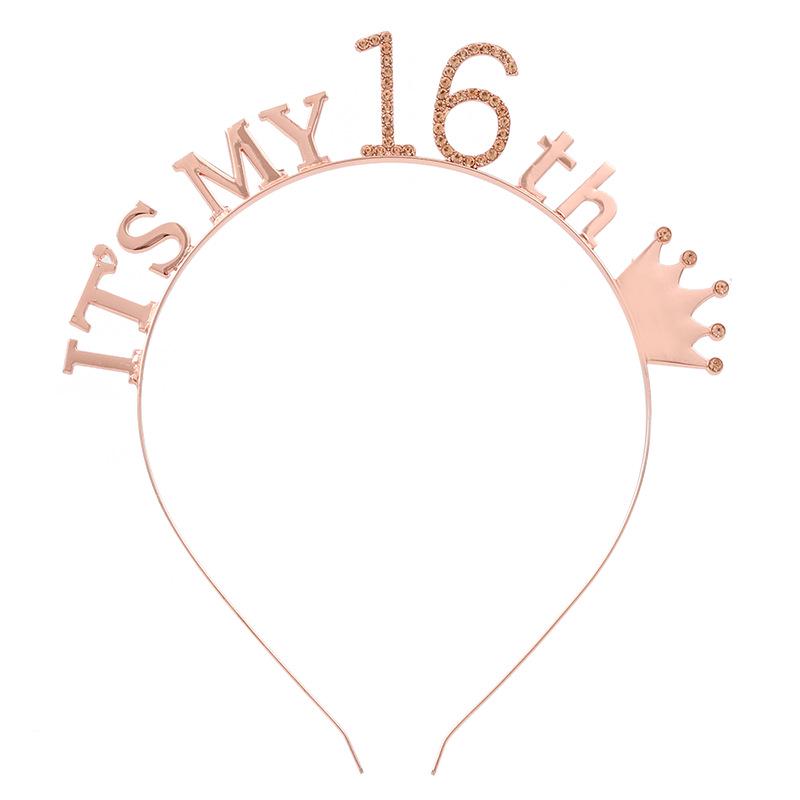 Повязка на голову в виде короны для девочек на день рождения на 16, 18, 21, 30, 50 лет