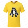 Panda Gym T-Shirts Workout Trainer Print Streetwear Men Women Fashion T Shirt Short Sleeve Clothes Funny Tees Tops Clothing
