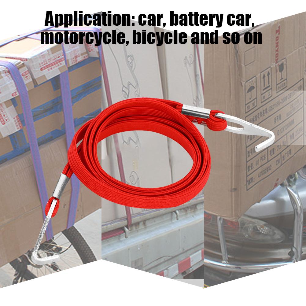 DUUTI Luggage Strap Stretch Elastic Tension Belts with Hooks Bikes Rope Outdoor Hanging (Red)