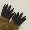 1 пара перчаток Wolfman Искусственный костюмный реквизит Хэллоуин Новинка Черный+Коричневый Для взрослых