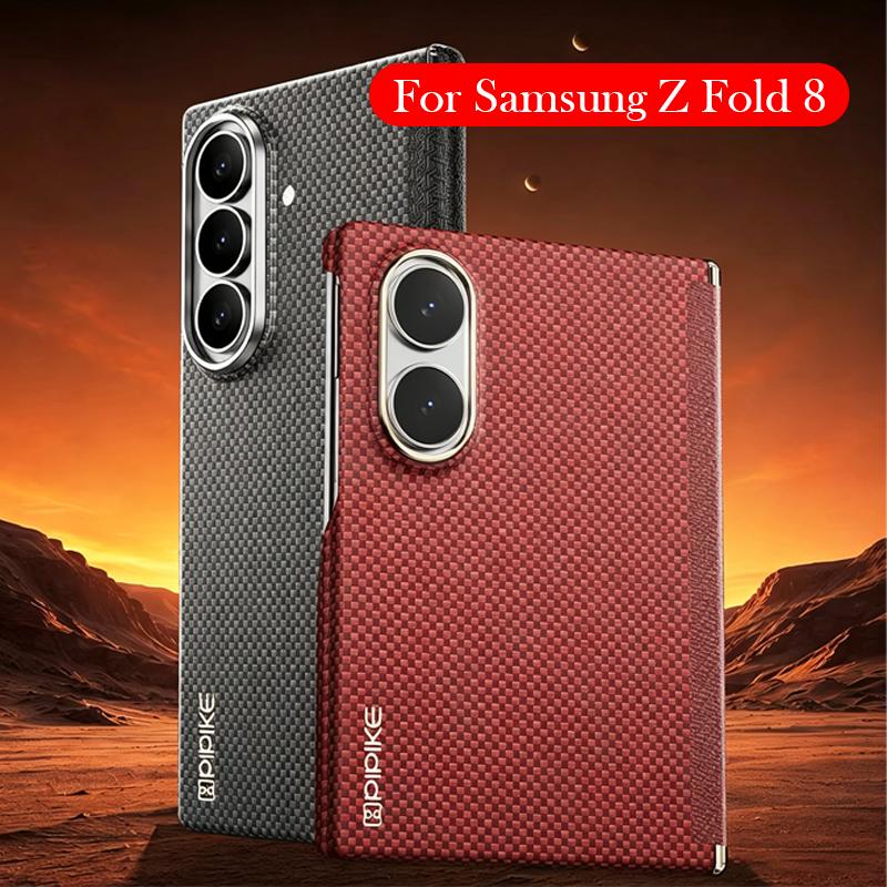 Керамический чехол PIPIKE для Samsung Z Fold 8 Чехол с задней крышкой из кевлара с поддержкой беспроводной зарядки для SAMSUNG Z FOLD 8