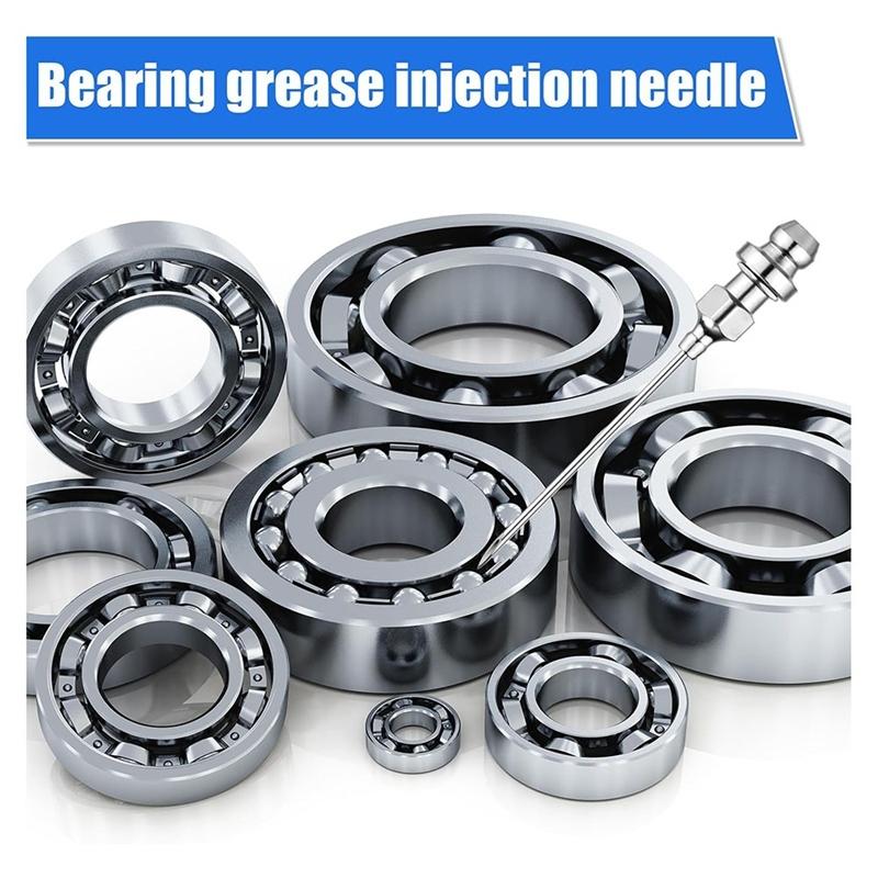 7-Piece Greasegun Needle Accessory Set, Including 5 Grease Needle Nozzles 1 Grease Needle Dispenser 1 Rubber Nipple