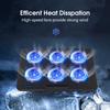 Охлаждающая подставка для ноутбука Coolcold 15,6-17,3 дюйма с 6 тихими вентиляторами, 7 уровней регулировки скорости ветра, кулер для ноутбука с держателем для мобильного телефона