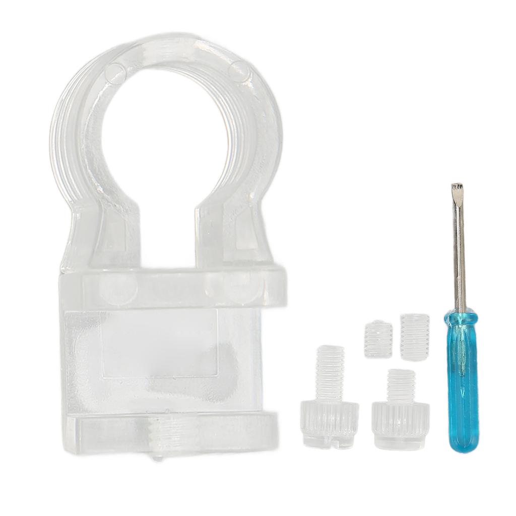 Aquarium Hose Clamp Transparent Split Type Plastic Water Pipe Fixing Clip for Fish