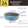 COOKER KING Frying Pan, Deep And High Skillet for Stir-Frying And Grilling, Multi-Functional Pan for Steak, Compatible with Induction Cookers, 24cm