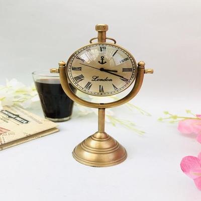 Настольные часы с компасом из латуни 13,97 см