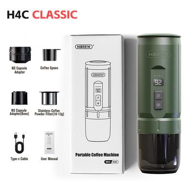 HiBREW Портативная эспрессо-машина H4C, ручная кофеварка для кемпинга, путешествий и домашнего использования, зеленая - классическая