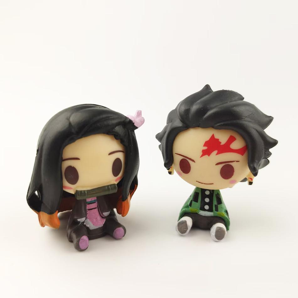 Аниме фигурка 4 шт./набор Аниме Клинок, рассекающий демонов Kimetsu No Yaiba Фигурка Q Posket Камадо Танджиро Камадо Незуко Агацума Фигурка Игрушки