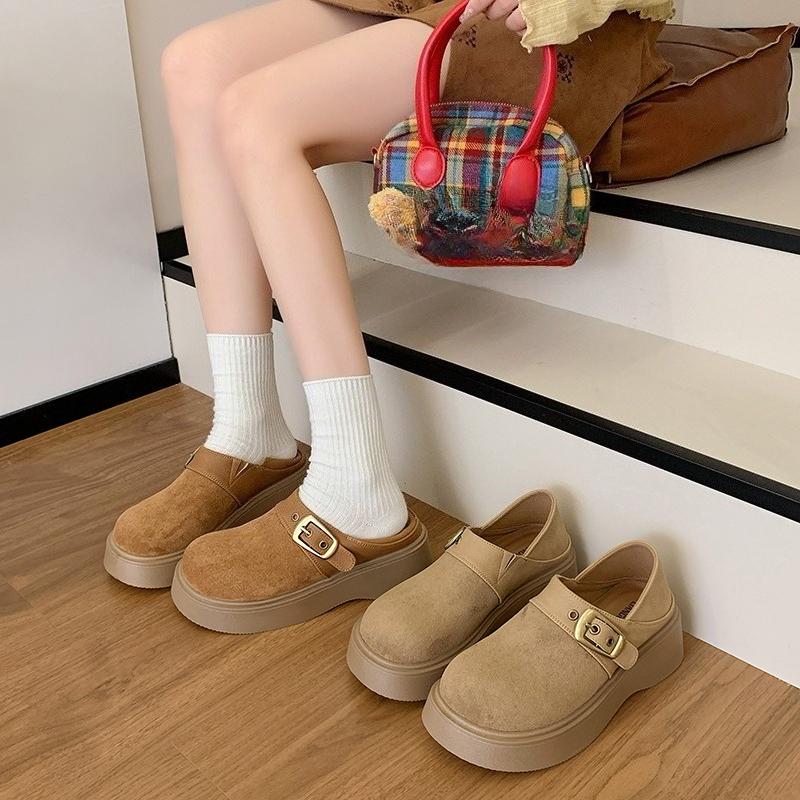 2025 Hot Selling High-quality Fashionable and Versatile Thick Bottom Flats Autumn Winter Casual Versatile Retro Women's Shoes