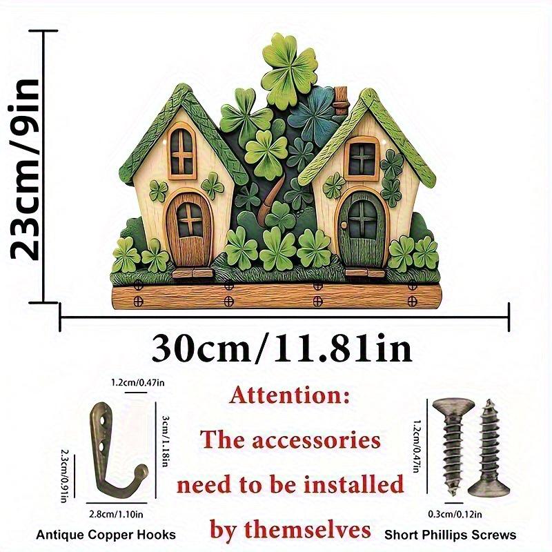 Плоский держатель для ключей Порядок Дерево Экономия места Художественный Кафе Ретро стиль Домашнее хранение DIY установка Дарение подарков Практичность