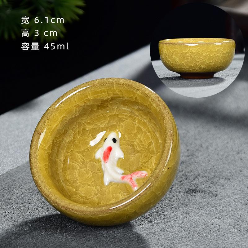 Чашка для чая с эффектом кракелюра льда, керамический набор для чая Кунг-фу, мастерская одиночная чашка, посуда для чаепития, винтажная посуда для чая с эффектом печной глазури, аксессуары, подарки