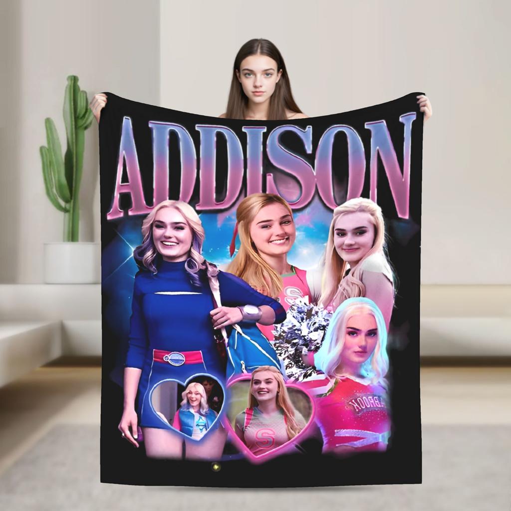 Зомби 4 Рассвет вампиров Вязаные одеяла Фланелевые Аддисон Подделка Легкие пледы Путешествия Дом Диван Тонкое одеяло