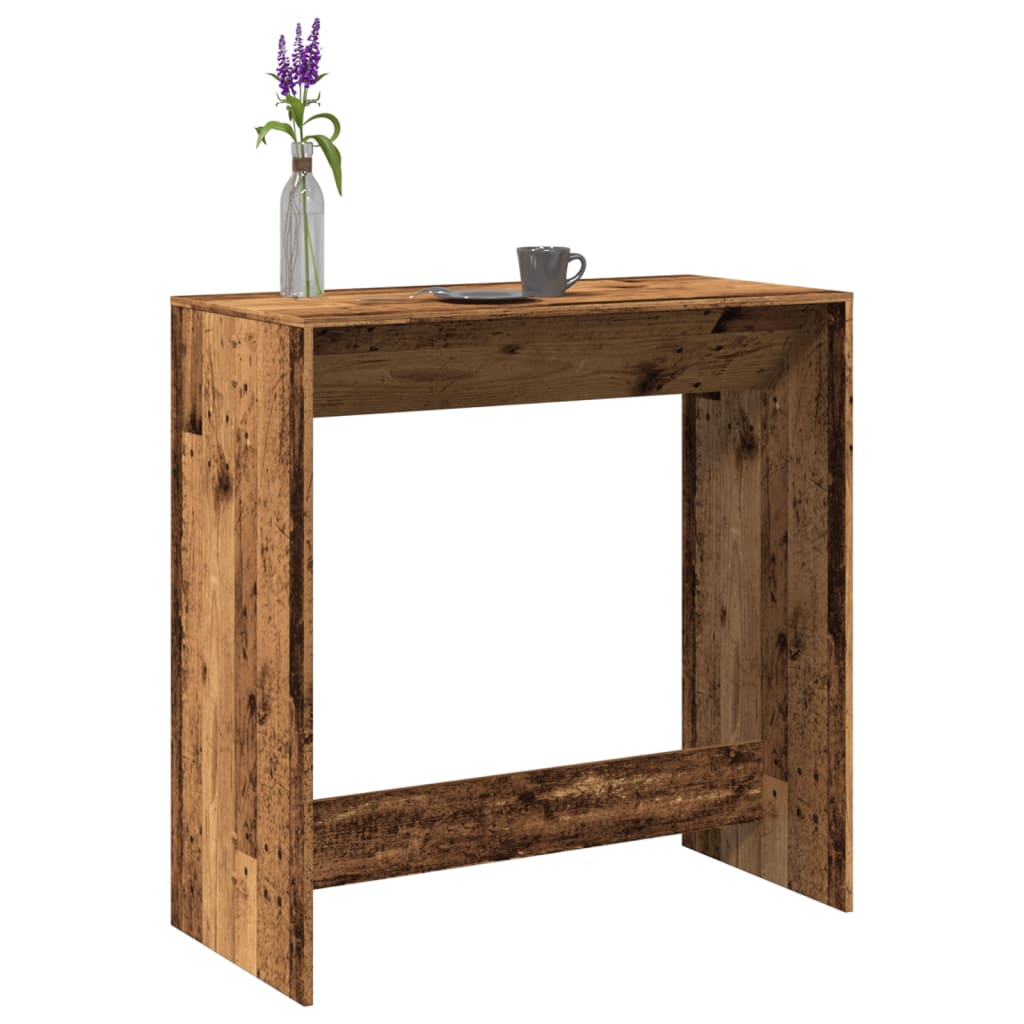 Bar Table Reclaimed Wood Look 102x50x103.5 cm Engineered Wood