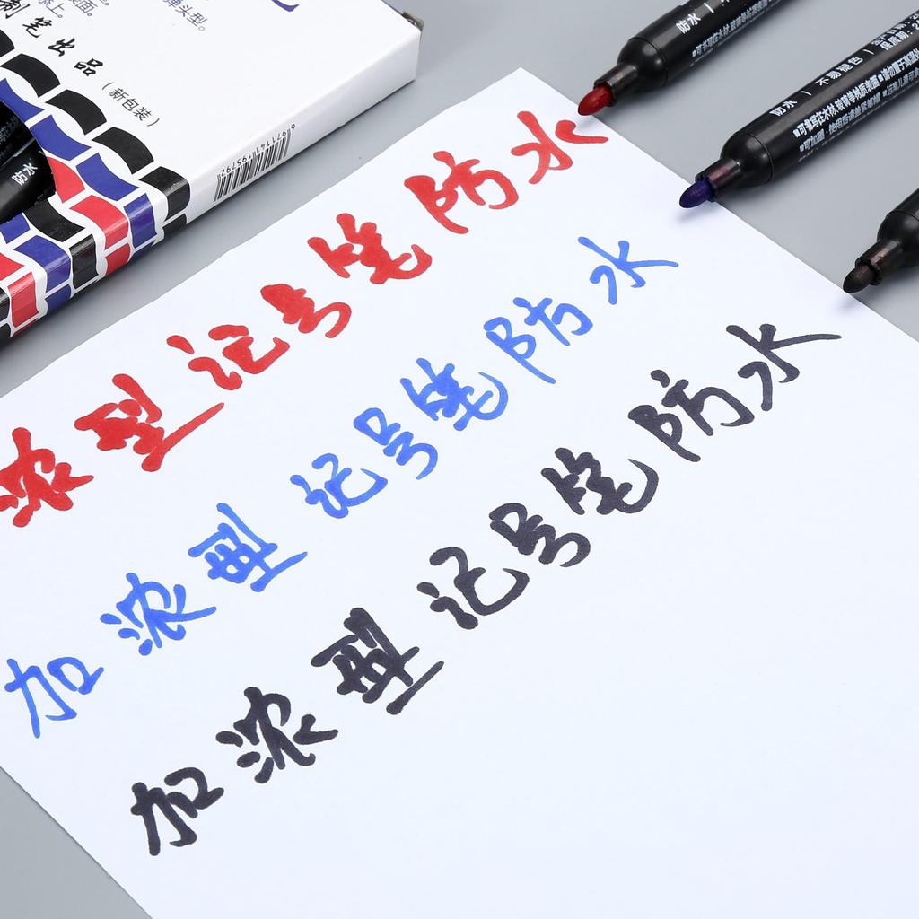 Oily Waterproof Quick-Dry Large-Capacity Marker with Thick Tip