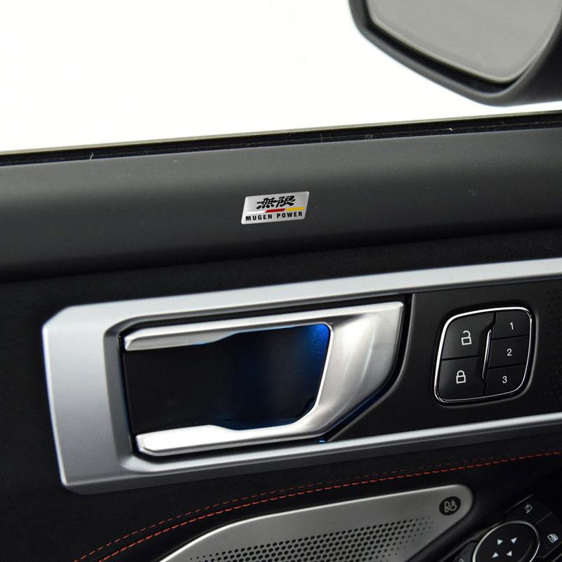 Car Stickers 3D Aluminum Trunk Front Hood Grille Badge Decals For Mugen Civic Fit Accord HRV CRV City