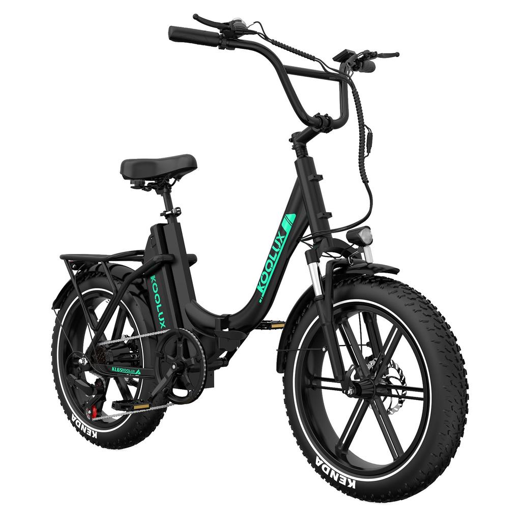 KOOLUX KL6S Adult Folding Electic Bicycle 500W Motor 48V15.6Ah Battery 20 Inch Fat Tires Electric Bike City Outdoor Off-Road E-Bike