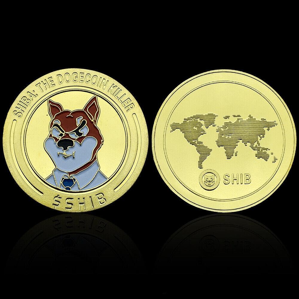 A set of 9 dog coins, gold and silver commemorative coins, fan collectible gifts