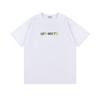 9037 Off-White 2025 Spring/Summer New Collection: Embroidered Arrow Round Neck Hooded Short Sleeved T-shirt for Men and Women