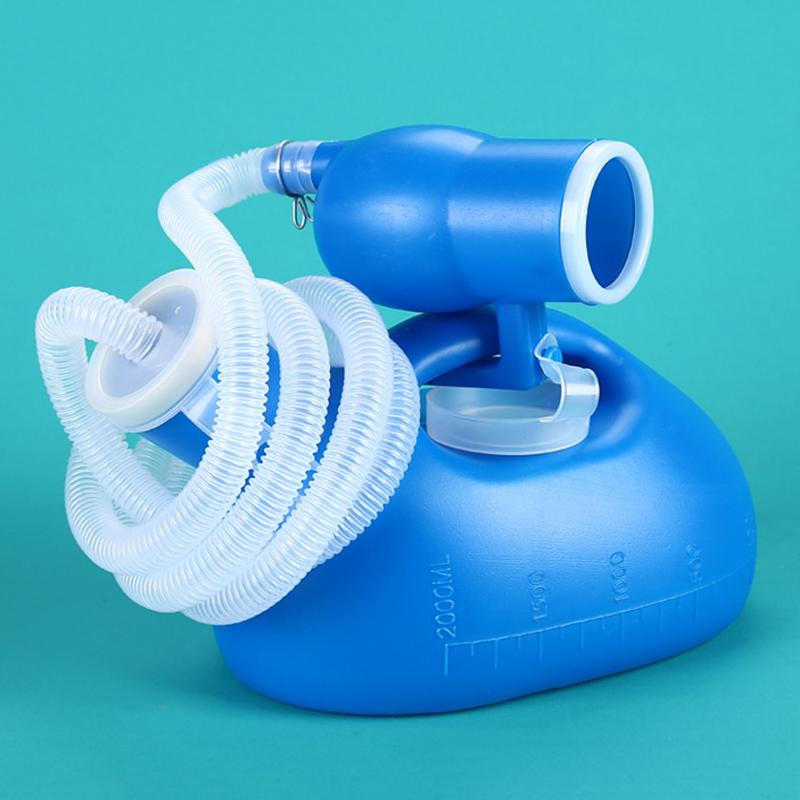 Toilet Supply For Outdoor 2000Ml Plastic Male Bed Potty Pee Bottle Collector With 160Cm Tube Portable Pee Urine Bottle