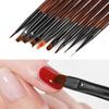 Nail Brush Tools Set, Transparent Coffee Gradient Color Painting Line Drawing Brush,Art Design Painting Tools,Salon Diy Manicure