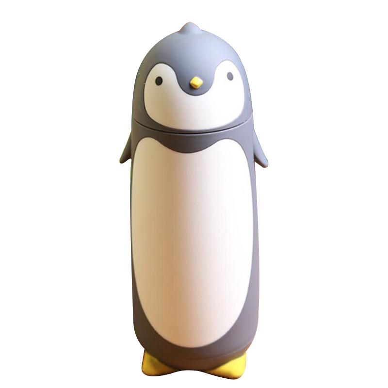 Термос из нержавеющей стали с изображением пингвина, термокружка с мультяшным рисунком, портативная термоизолированная кружка Chil