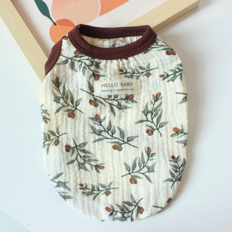 Pet Dog Clothes Spring and Summer Inss Japanese and Korean Cat Clothes Puppy Clothes Teddy Bear Thin Vest Pajamas