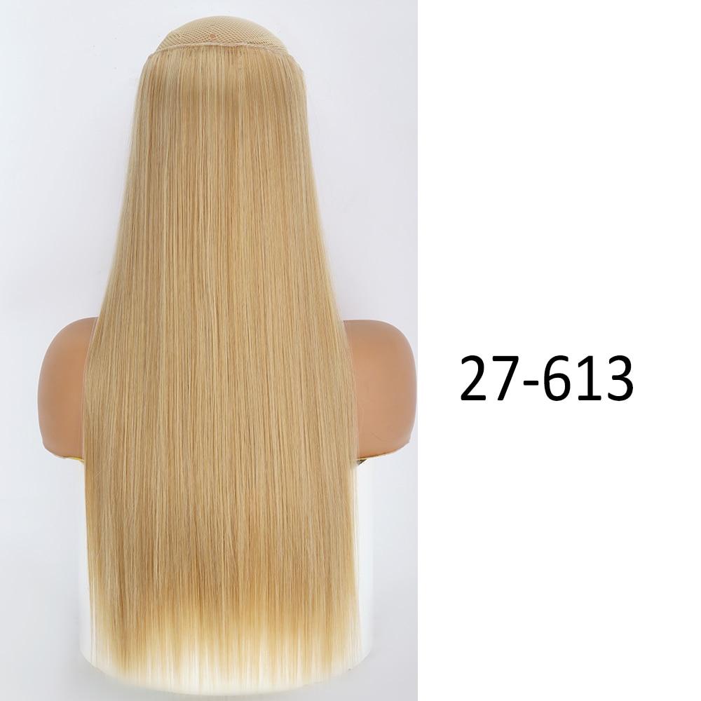 MISS WIG Длинные и гладкие синтетические накладные волосы с 5 зажимами, цельный 32-дюймовый шиньон, черные, светлые накладные волосы для женщин