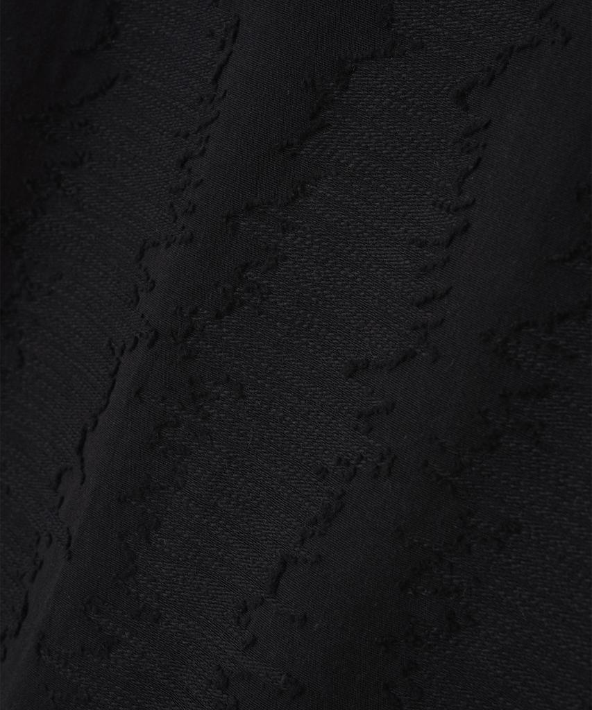 MILLO WOMEN Textured Curve Strap Shirt [Black]