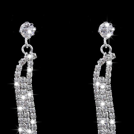 Большой комплект свадебных серег и ожерелья, гладкий, красивый, нежный