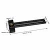 180mm T-type Scribing Ruler, Scribing Marking Ruler, Metric Scale Black Woodworking Marking Tool, Aluminum Alloy, Double-Sided Scale, Total Length: Ap
