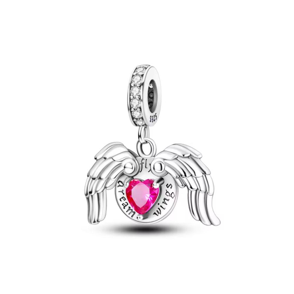 New Silve Red Heart Rudder Anchor Pendant Charm Bead Fit Original Diy Bracelet For Women Diy Fashion Jewelry Making