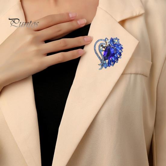 Креативная брошь с блестящими стразами, инкрустированная стеклом, в форме сердца, пальто, булавка с лацканами, платье, шаль, шапка, шарф, значок, аксессуары для пальто