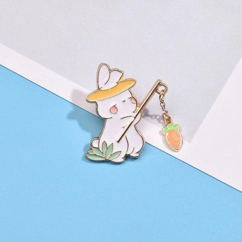 Kawaii значки с изображением котенка для рыбалки, цельнометаллические броши с мультяшным котом, украшения для одежды, школьная сумка, булавки для косметички