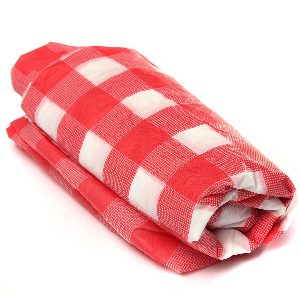 Red Gingham Plastic Disposable Wipe Check Tablecloth Party Outdoor Picnic Bbq
