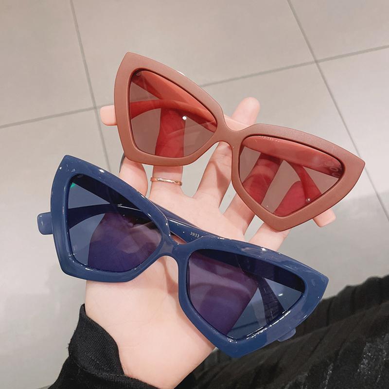 Cat Eye Sunglasses Women   Style Triangle Shades Clear Candy Color Eyewear Vintage Sun Glasses For Women