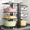 Multi-Function Retractable Kitchen Storage Rack for Sink and Tableware