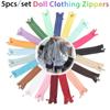 5*1.7cm 20 Colors Handmade Sewing Scrapbooking Mini Zipper Doll Clothing Zippers Garment Applique