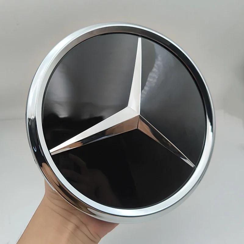 185мм Хром Черный Зеркальный Эмблема Звезда Значок Решетка Радиатора Логотип Передней Решетки Для Mercedes Benz CLA W117 W118 GLA X156 Аксессуары