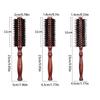 Wood Handle Round Rolling Brush Straight Twill Hair Comb Boar Bristle Round Barrel Hair Curling Brush Hairdressing Tool