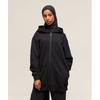 Covered Longline Zip Up Hoodie Black B3b7b Bb2j
