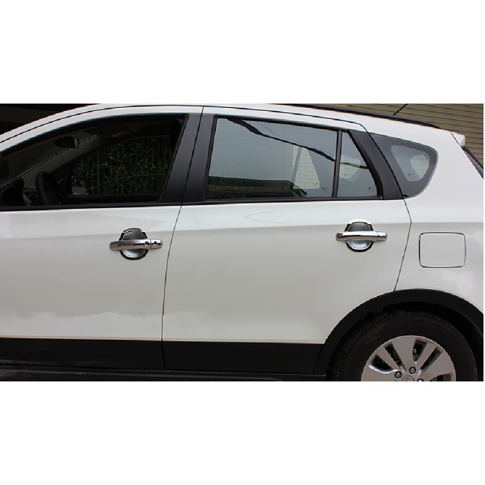 Для SUZUKI S-CROSS SCROSS 2014 2015 2016 2017 2018 хромированная крышка дверной ручки + крышка чаши для чаши накладка наклейка бесплатное падение