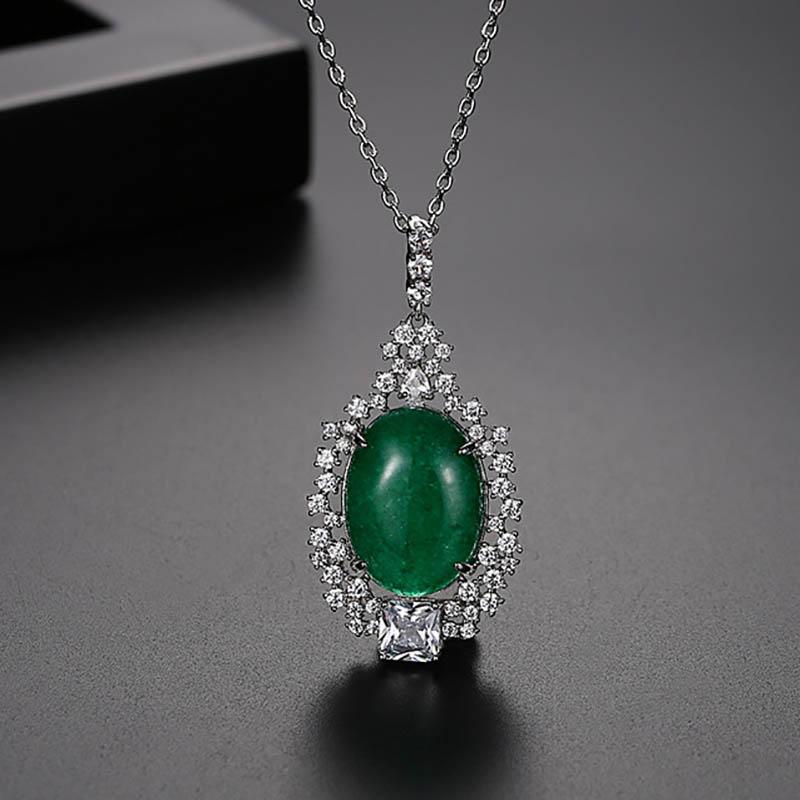 BELLA BOX Лидер продаж, классические ожерелья в форме зеленого цветка, темперамент, подвески для женщин, свадебные помолвки, женские подарки, ювелирные изделия