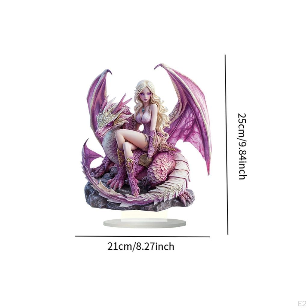 2D акриловый дракон фея знак орнамент стол декор подарок с основой ремесло для фестиваля книжная полка в помещении